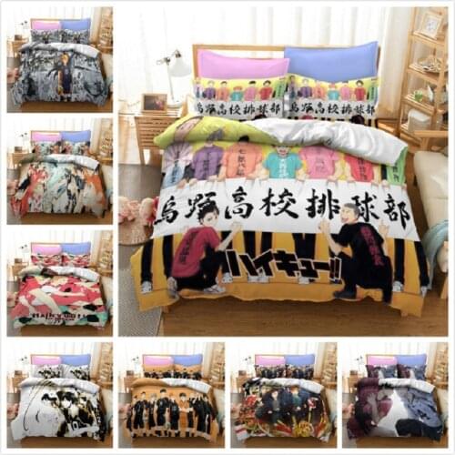 Haikyuu!! 3D Printed Shoyo Hinata Bedding Set Duvet Cover KING Queen Full Twin Size for Bedroom Decor