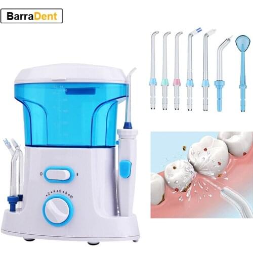 Water Flosser Oral Irrigator 7pcs Tips Dental Flosser 10 Pressure Adjustable Electric Vacuum Cleaner 600ml Quiet Oral Hygiene