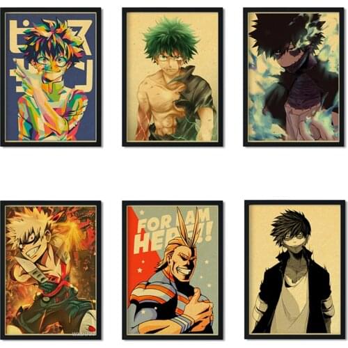 My Hero Academia Japanese Manga Anime Painting Home Decor Picture Childrens Room Demon slayer wall art posters canvas painting