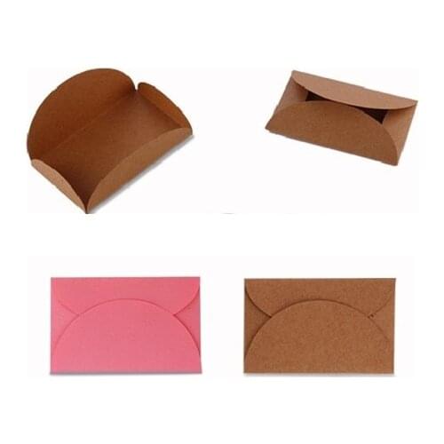 10pcs Classical Kraft Mini Blank Envelopes, Vintage Mini Gift Paper Bags for Party Favor Cards Wedding Invitation Cards Craft