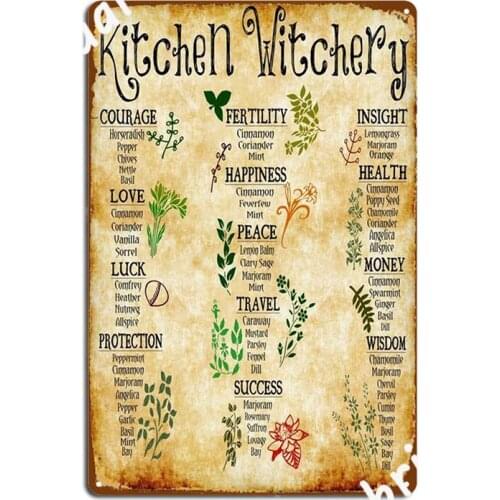 Kitchen Witch Poster Metal Sign Funny Garage Club Wall Decor Wall Cave Tin Sign Poster