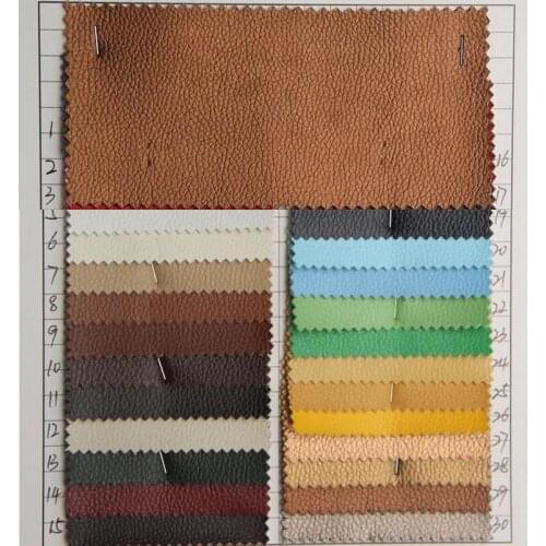 Litchi embossed pvc imitation leather material high quality pvc synthetic leather factory wholesale leather fabric meter