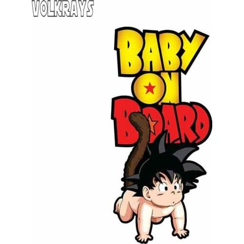 Volkrays Lovely Car Stickers Baby on Board Waterproof Sunscreen Decals Cartoon Car Styling JDM Car Accessories PVC,13cm*6cm