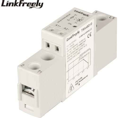 TRA48D10 10A Miniature DC AC SSR Solid State Relay Module & Board 5V 12V 24V 32VDC Input 42-480VAC Ouput LED Signal Power Relays