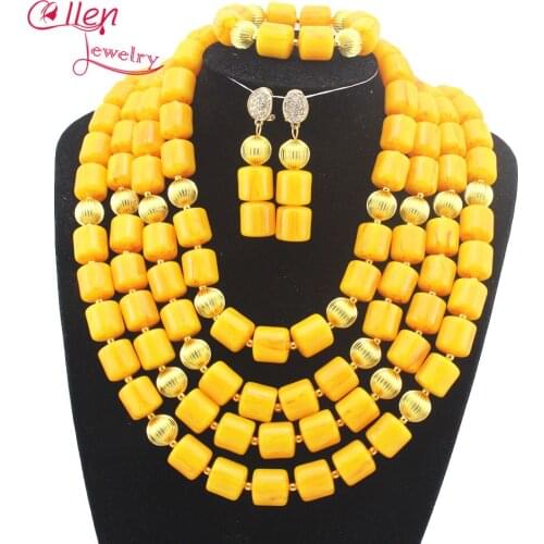 Fashionable African Beads Jewelry Sets Coral Beads Jewelry Set Nigerian Wedding Bridal Necklace Coral Jewelry Set W11665
