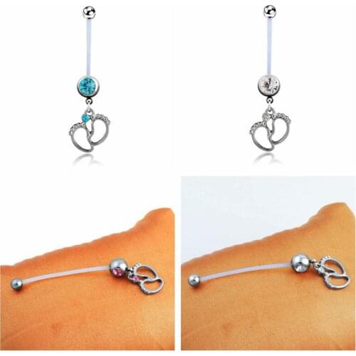 Fashion Bars Plastic PTFE Belly Button Navel Pregnancy Maternity Body Piercing