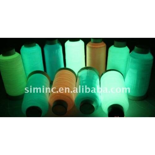 Manufacturer Supplies Embroidery Thread Glow in Dark 5 Colors 1000M with Free Shipping