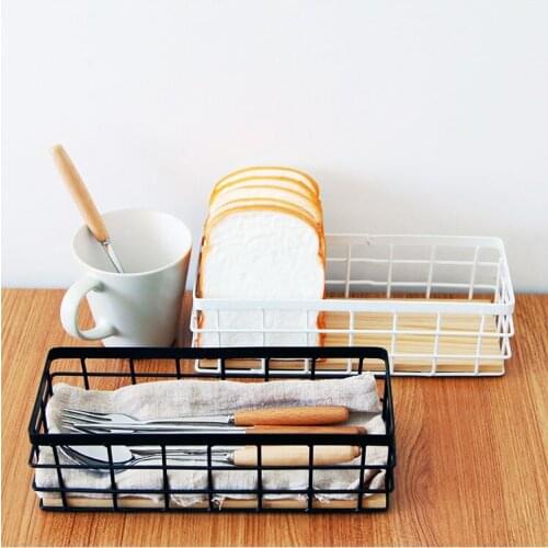 New Fashion Square Kitchen&Bathroom Storage Basket with Liner Mesh Storage Case Plate Sundries Holder ZAKKA Organization Box Hot