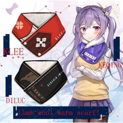 2021 new game Genshin Impact two-dimensional animation surrounding lamb wool fall/winter scarf scarf for girlfriend