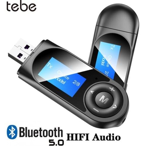 New LCD Bluetooth Receiver Transmitter Music Audio Dongle 3.5mm Aux Wireless Handsfree Stereo Adapter For PC Car Speaker