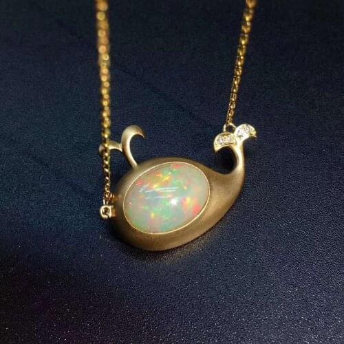 Natural And Real Opal necklace Natural real 925 sterling silver Opal Pendant