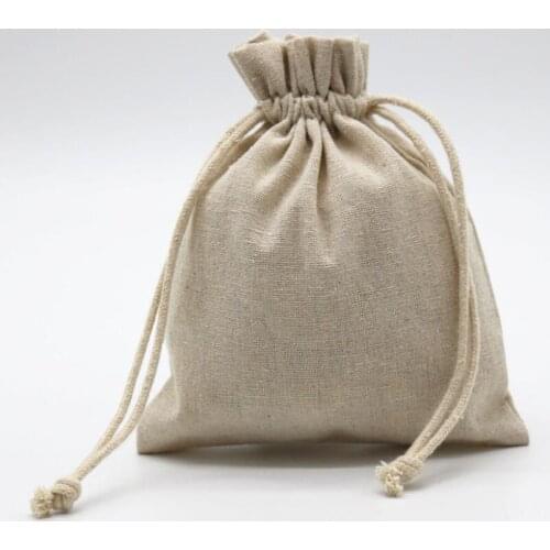 Wedding Birthday Party Gift Bag Canvas Storage Bag Jewelry Flower Pocket Mouth Gift Bag 7x10cm LX2751