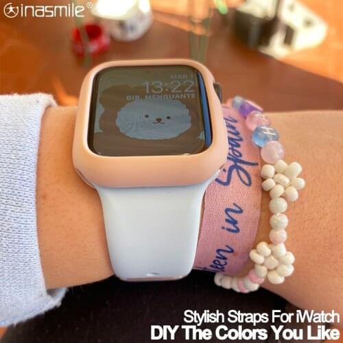 Quality DIY Silicone Strap For Apple Watch 6 5 4 3 SE band 40mm 44mm smartwatch wristband Sport bracelet iWatch serie 38mm 42mm
