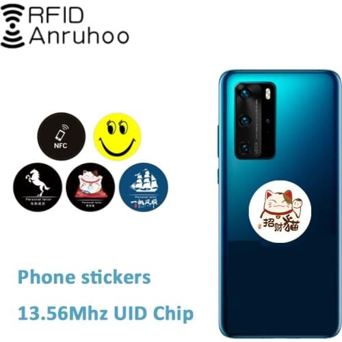 RFID Clone Tag UID Access Control Mobile Phone Sticker 13.56Mhz Smart Chip Card 1k S50 Rewritable Copy Anti-Interference Badge