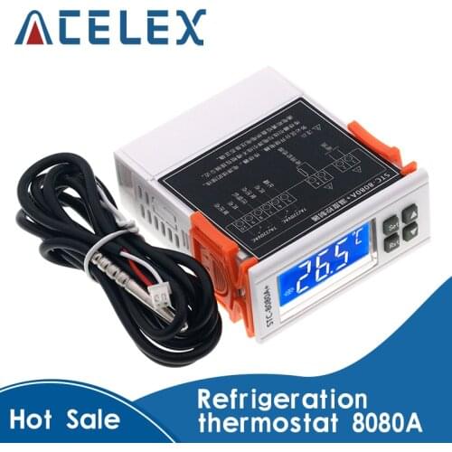 STC-8080A+ Refrigerator Thermostat Temperature Controller Refrigeration Automatic Defrost Timer Intelligent Single Probe