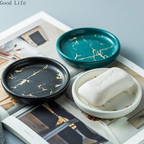 Light Luxury Nordic Ceramic Soap Box Toilet Soap Dish Hotel High-end Club Restaurant Soap Holder Soap Tray
