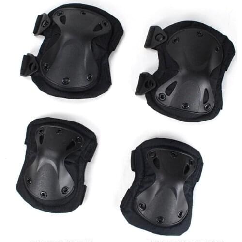 Outdoor Tactical Knee Protector Paintball Airsoft Hunting Protector Game protective War Knee Riding Pad Knee Elbow gear Mil F7H7