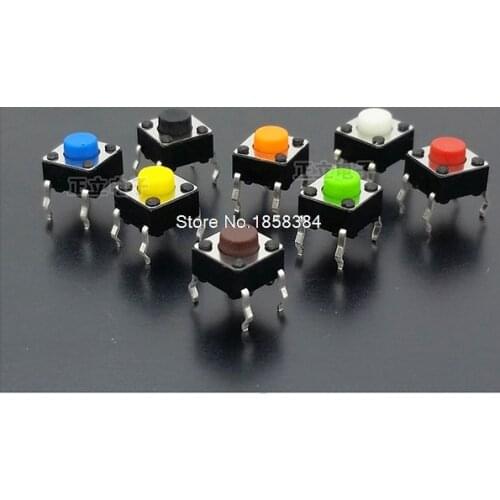 50pcs/LOT 6*6*5 tact switch, 4 foot inching button, 6x6x5 miniature induction cooker accessories panel key switch