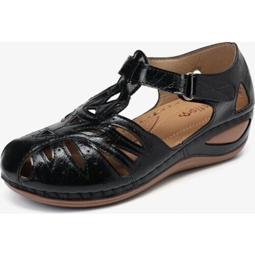 2021 Women Sandals Flat Hook & Loop Shoes Woman Casual Platform Ladies Hollow Sandals Female Shoes Dropshipping Zapatos De Mujer