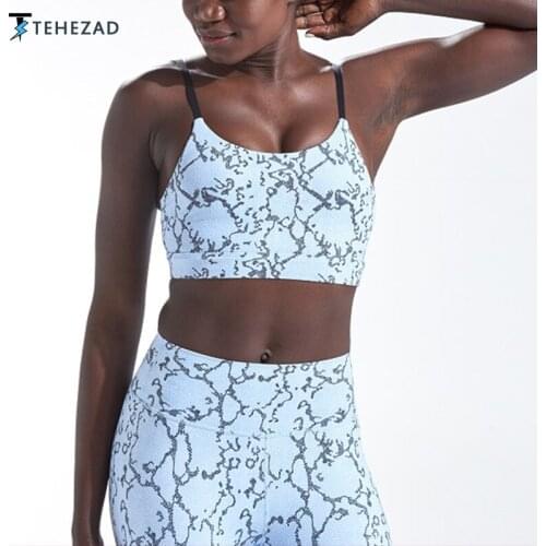 TEHEZAD Women Yoga Sport Bra Top Tank Push Up Running Female Clothing Gym Large Size Fitness Underwear Workout Ladies Camis