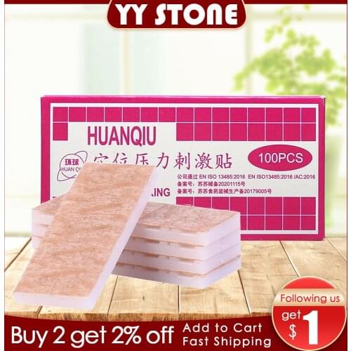 100pcs/box Magnets Plated Seeds Sticker Paste Bean Ear massage seed for Acupoint Therapy Auricular Acupuncture