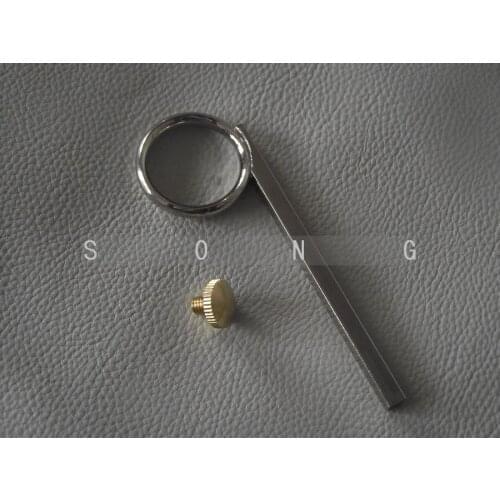 2 pcs Nickel Plated Trumpet Slide Finger Ring + 2 pcs screws repairing parts