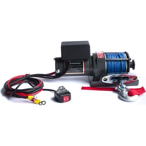 2500 lbs small portable ATV kart electric winch 12V /24V small winch