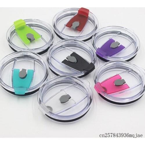 50pcs Spill Proof Lids for Tumbler Stainless Steel Cups Splash Resistanat with Straws Hole lids for 30oz 20oz Tumbler