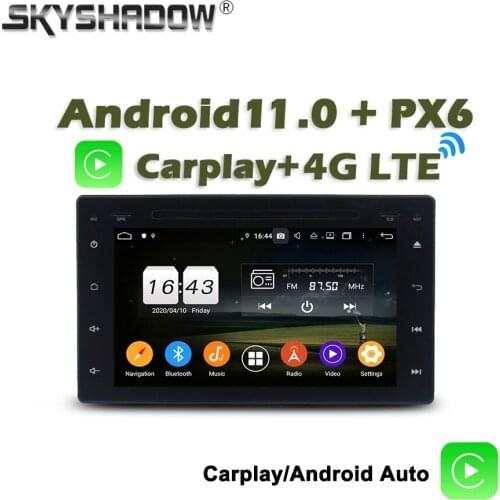 720P Wireless Carplay PX6 Car DVD Player Android 10 4G+64GB Wifi AHD RDS Auto RADIO Bluetooth 5.0 GPS For Toyota HILUX 2016 2017