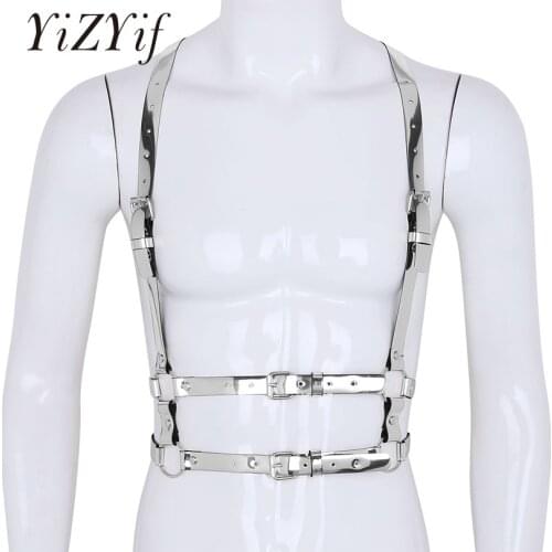 YiZYiF Bondage Harness Unisex Gothic Punk Waist Belt Harness Fetish Faux Leather Body Waist Belt Bar Club Wears Sexy Belt