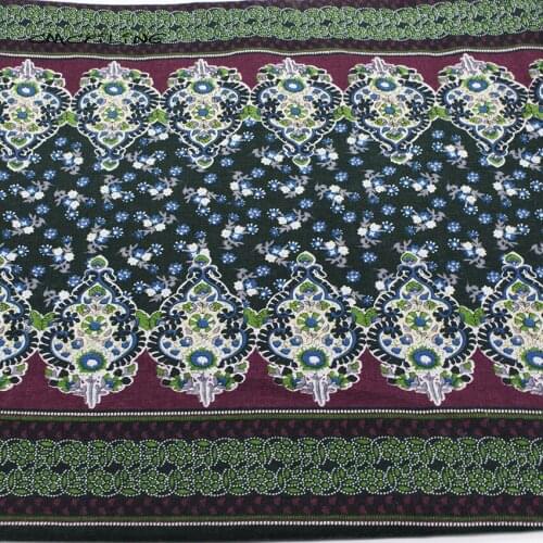 CMCYILING Printed Cotton Linen Fabric Thin Ethnic Fabric For DIY Quilting Sewing Clothes Table Cloth Curtain Bags Material