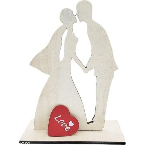 Wooden Wedding Table Decoration Engraved Natural Wood Heart Table Childrens DIY Manual Patch for Crafts Wedding Engagement