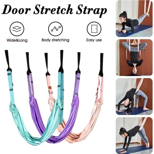 Door Flexibility Stretching Leg Stretcher Strap for Dance Gymnastics Trainer Comfort Design Yoga Stretch Belt Aerial Yoga Strap