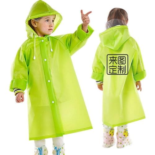 Environmental Protection Eva Outdoor Brim Polychromatic Childrens Raincoat