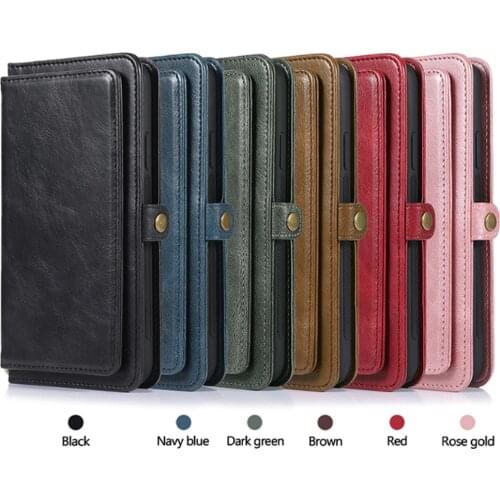 FLOVEME Clamshell mobile phone case Magnetic attraction for iphone 6 7 8 11 Doka Split Leather Case iphone XR XS 11 PRO MAX