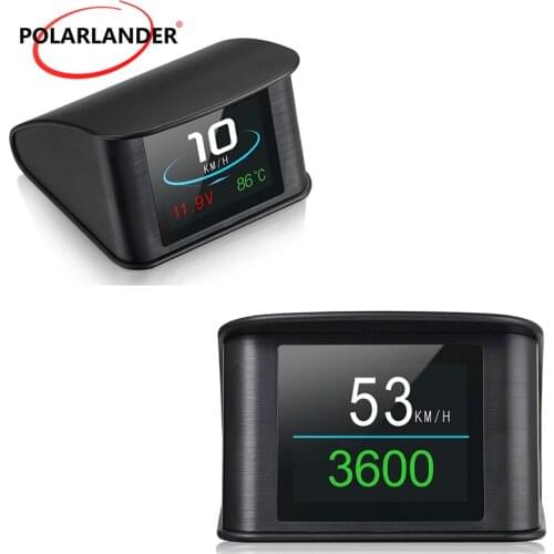 Temperature Gauge Diagnostic Consumption Data Digital speedometer P10 2.2 Inch HUD Display smart computer OBD 2 Heads Up