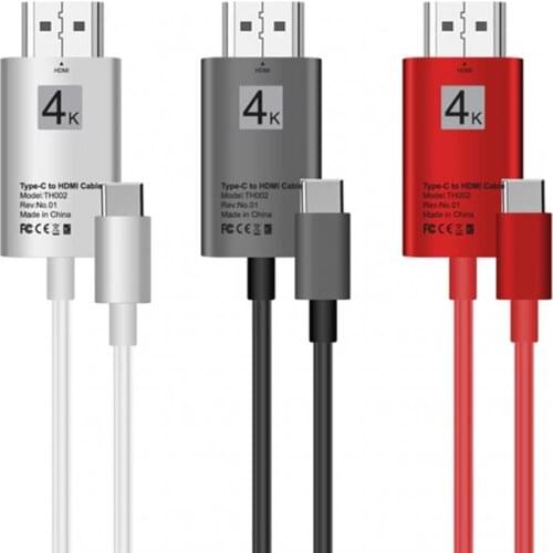 USB Type-C To HDMI Cable Type-C 4K HD Mobile TV Projection Data Cable For Mobile Phone Tablet Monitor Projector 4K Adapter Cable