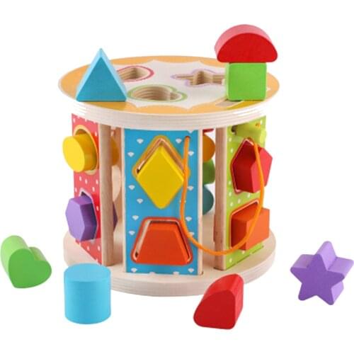 Baby child building blocks toys 0-1-2 years old 3-year-old son sin-brain early teaching boys and girls wood assembly