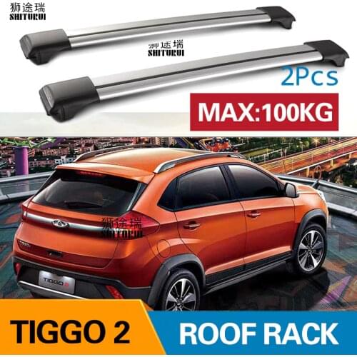 Roof bars For CHERY - TIGGO 3x Tiggo 2 [2016-today] Aluminum Alloy Side Bars Cross Rails Roof Rack Luggage load 100KG SUV