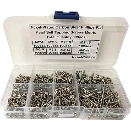 M2 M3 M4 M5 Nut Set Flat Head Phillips Screws Self Tapping Screw Assortment Kit Wood Thread Nail Screw Sets Hex Nut For Computer