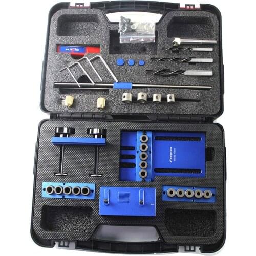 Upgraded Dowelling Jig Set High Precision Woodworking Tool Drill Guide DIY Hole Drilling Locator Tool Kit