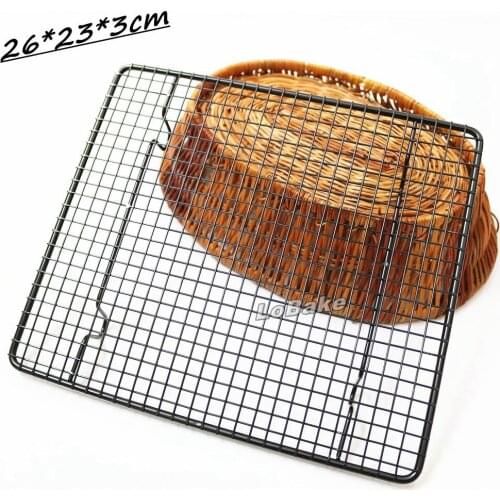 Small size 26*23*cm heavy nonstick metal cake cookie biscuits mousse cooling rack net holder dry cooler for baking supplies
