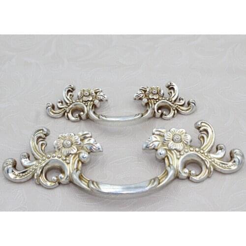 Hole Space 45mm Kitchen Cabinet handles Antique Silver Drawer Pulls Antique distress Dresser tv cabinet Handles Pulls knobs