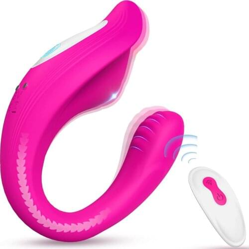 Remote Couple Vibrator Bendable G Spot with Dual Motors 9 Powerful Pulsating Nipple Vagina Massager Adult Sex Toy for Women