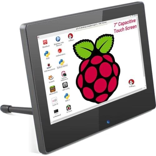 Raspberry Pi 7 Inch Display HDMI Capacitive Touchscreen LCD Portable Monitor 7 inch 1024x600P Touch Screen with Dual Speaker