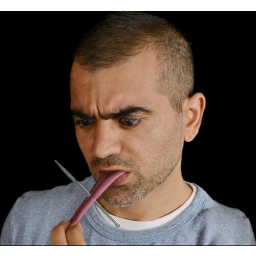 Halloween Realistic Tongue Gross Jokes Prank Tricks Horrible Magician Prop Funny Supplies Halloween Party Decoration HL11