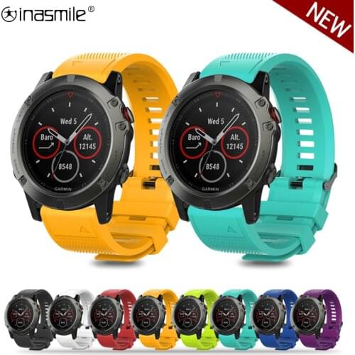 20mm 22mm 26mm Watch Band Strap For Garmin Fenix 3 5 5X 5S Plus 6 6X 6S Pro Quick Release Silicone Bracelet For Forerunner 935
