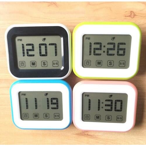 Minutes/Sec/Hour Kitchen Timer Cooking Analog Count Alarm Clock,Battery Power, LCD Touch Screen