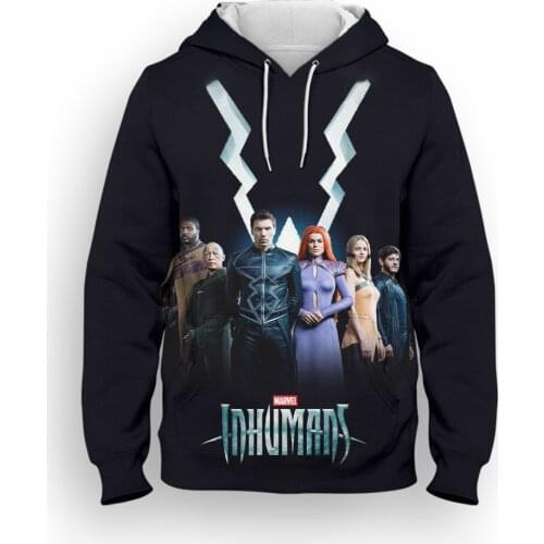 Inhumans Marvel 3D Print Female Sweatshirt Casual Spring Autumn Boy Girl Kids Hoodies Streetwear Men Oversized Pullovers