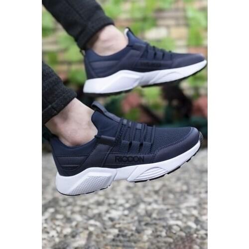 Unisex Navy Blue White Sneaker
